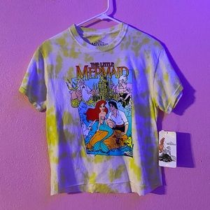 The Little Mermaid Toe Dye Crop Top